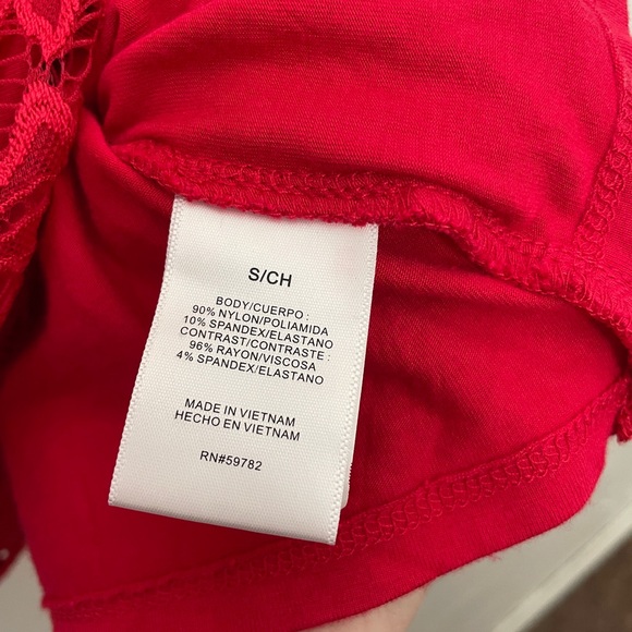 Adrianna Papell Lace Jersey Knit Top - Picture 8 of 8